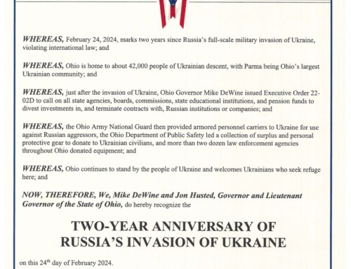 State of Ohio Proclamation | Two-Year Anniversary of Russia’s Invasion of Ukraine