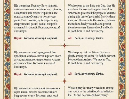 Petitions for Sunday Divine Liturgies